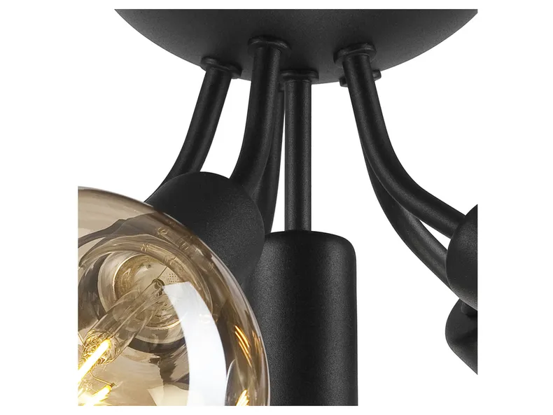 BRW Стельовий 6-точковий світильник Viggo в чорному сталевому кольорі 086221 фото №2