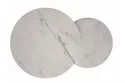 Комплект з 2 круглих журнальних столиків SIGNAL DION, білий мармур / чорний матовий, 80x80 фото thumb №2