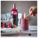IKEA STÖRTSKÖN СТЁРТСКЁН, ароматическая формовая свеча, черника / красный, 30 часов. 105.022.75 фото thumb №2