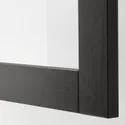 IKEA BESTÅ БЕСТО, комбинация настенных шкафов, черно-коричневый / Синдвик черно-коричневый прозрачное стекло, 60x22x64 см 094.296.67 фото thumb №2