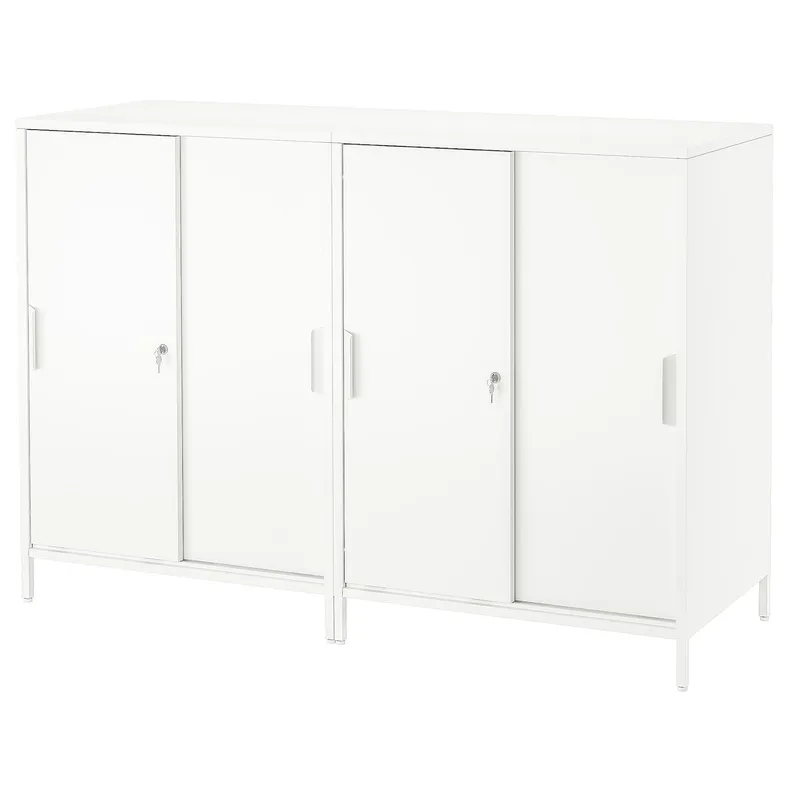IKEA TROTTEN ТРОТТЕН, шафа з розсувними дверцятами, білий, 160x110 см 594.296.60 фото №1
