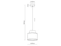 BRW Тканевый подвесной светильник Duo Jute 160 см бежево-оранжевый 095059 фото thumb №5