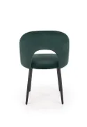 Кухонний стілець HALMAR K384 темно-зелений/чорний (1шт=4шт) фото thumb №2