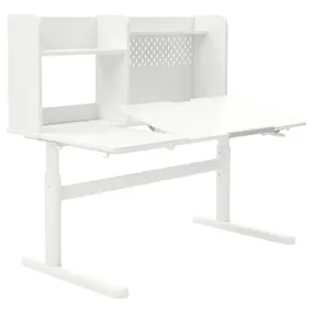 IKEA BERGLÄRKA БЕРГЛЕРКА, письмовий стіл, білий / нахил, 120x70 см 095.664.85 фото