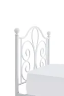 Ліжко металеве односпальне HALMAR PANAMA 90x200 см біле фото thumb №7