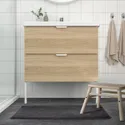 IKEA SÖDERSJÖN СЕДЕРШЕН, килимок для ванної кімнати, темно-сірий, 50x80 см 005.079.85 фото thumb №4