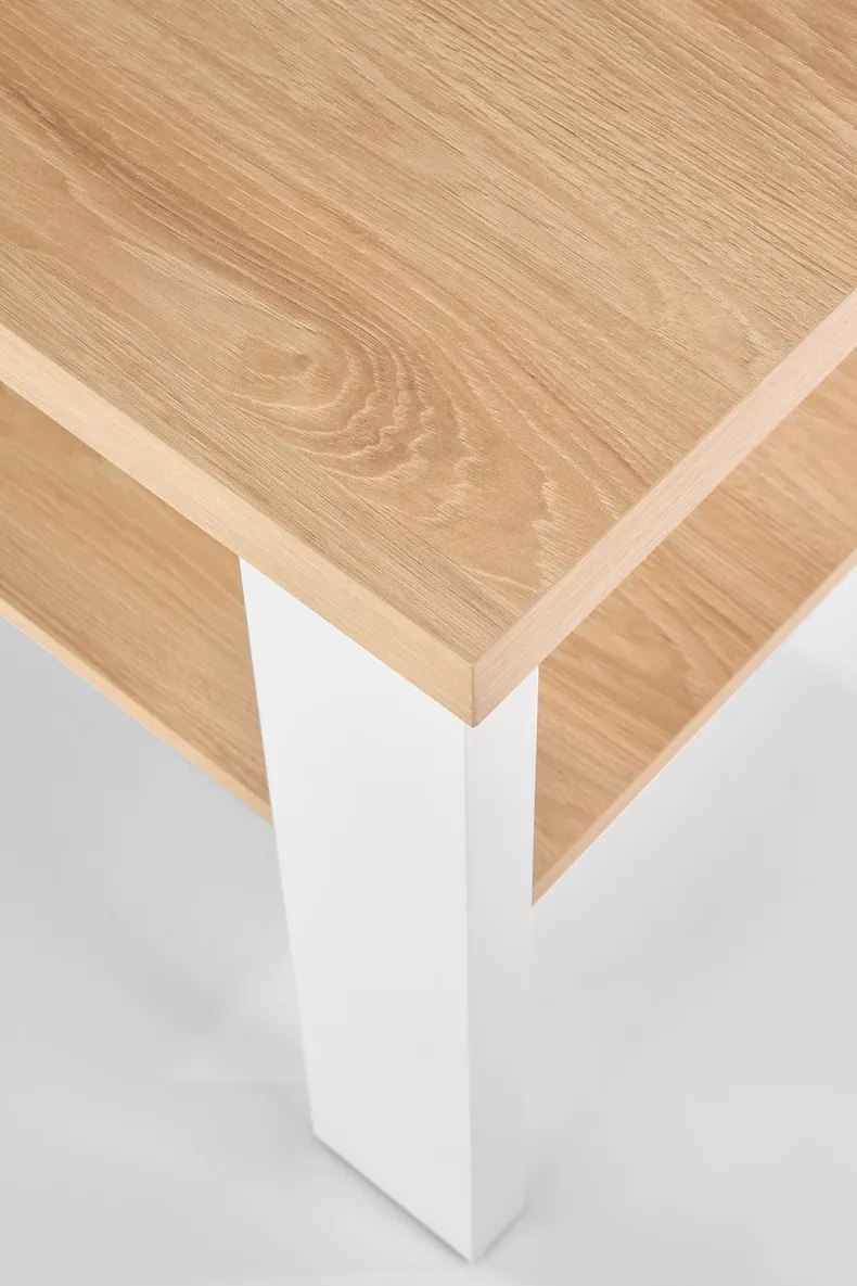 Журнальний стіл HALMAR JENNA 120x60 см, стільниця : натуральний гікорі, ніжки : білі фото №4