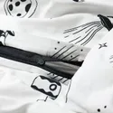 IKEA AFTONSPARV АФТОНСПАРВ, пододеяльник и наволочка, белый / черный космос, 150x200 / 50x60 см 105.540.28 фото thumb №4