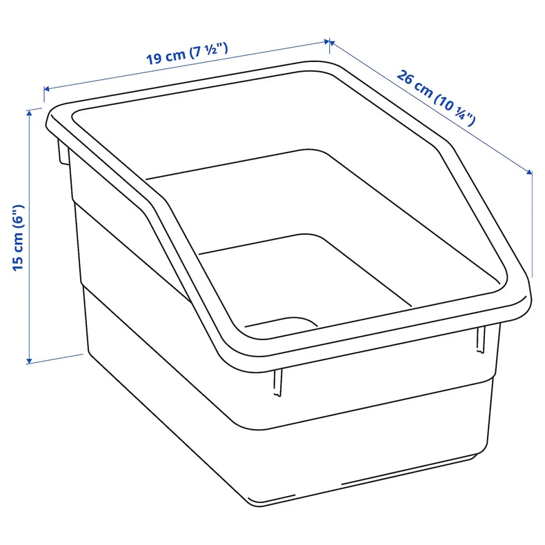 IKEA SOCKERBIT СОККЕРБИТ, контейнер, белый, 19x26x15 см 503.161.82 фото №6