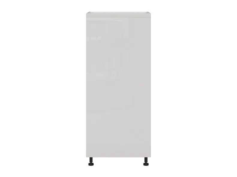 BRW кухонна шафа для вбудованого холодильника Sole 60 см ліва світло-сірий глянець, альпійський білий/світло-сірий глянець FH_DL_60/143_L-BAL/XRAL7047 фото №1