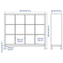 IKEA KALLAX КАЛЛАКС, стеллаж с основанием, белый / белый, 147x129 см 794.426.94 фото thumb №8