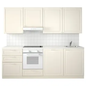 IKEA METOD МЕТОД, кухня, білий крем Maximera/Bodbyn, 240x60x228 см 395.854.25 фото