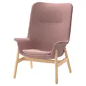 IKEA VEDBO ВЕДБУ, крісло із високою спинкою, Гарматний світло-рожевий 505.522.25 фото thumb №1
