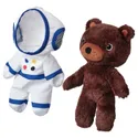 IKEA AFTONSPARV АФТОНСПАРВ, м’яка іграшка в костюмі космонавта, ведмідь, 28 см 405.515.42 фото thumb №2