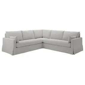 IKEA HYLTARP ХЮЛЬТАРП, кутовий диван, 4-місний, Талміра біла/чорна 295.148.53 фото