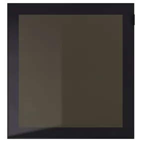 IKEA GLASSVIK ГЛАССВИК, стеклянная дверь, черный / дымчатое стекло, 60x64 см 902.916.60 фото