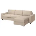 IKEA VIMLE ВИМЛЕ, 3-местный диван-кровать с козеткой, с широкими подлокотниками / Галларп бежевый 795.370.84 фото thumb №2