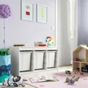 IKEA TROFAST, стеллаж для мусорных контейнеров, белый/белый, 99x44x56 см 595.747.32 фото thumb №2