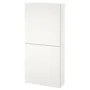 IKEA BESTÅ БЕСТО, шафа навісна із 2 дверцятами, білий/ЛАКСВІКЕН білий, 60x22x128 см 294.219.72 фото