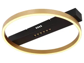 BRW Светодиодный металлический потолочный светильник Luffy черный и золотой 091494 фото