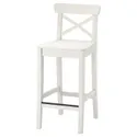 IKEA INGOLF ИНГОЛЬФ, стул барный, белый, 63 см 101.226.47 фото thumb №1