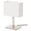 IKEA TOMELILLA ТОМЕЛІЛЛА, настільна лампа, нікельований / білий, 36 см 804.504.14 фото thumb №1