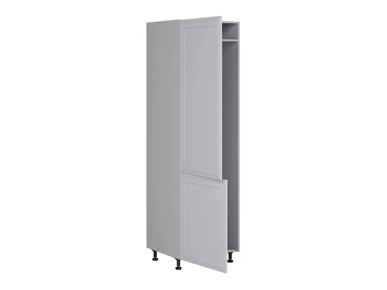 BRW Встроенный кухонный шкаф для холодильника Verdi 60 см левый светло-серый матовый, греноловый серый/светло-серый матовый FL_DL_60/207_L/L-SZG/JSZM фото №3