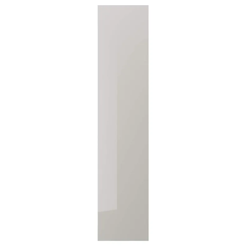 IKEA FARDAL ФАРДАЛЬ, дверцята з петлями, глянцевий/світло-сірий, 50x229 см 791.777.03 фото №1