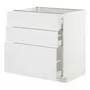 IKEA METOD МЕТОД / MAXIMERA МАКСІМЕРА, підлогова шафа з 3 шухлядами, білий / стенсундський білий, 80x60 см 594.095.01 фото