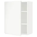 IKEA METOD МЕТОД, навесной шкаф с полками, белый / Воксторп матовый белый, 60x80 см 594.547.44 фото thumb №1