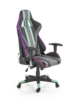 Кресло компьютерное геймерское HALMAR FACTOR со светодиодной подсветкой, разноцветное фото