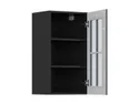 BRW Верхний кухонный шкаф Верди 40 см правый с витриной Мистик матовый, черный/матовый FL_G_40/72_PV-CA/MIM фото thumb №3