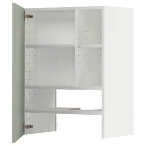 IKEA METOD МЕТОД, настінн шаф д / витяжки з полиц / дверц, білий / Стенсунд світло-зелений, 60x80 см 795.044.70 фото