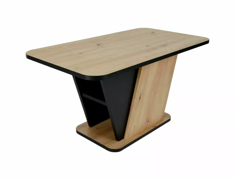 Журнальний столик SIGNAL Crocus 90х50 см, дуб артизан / чорний фото №2