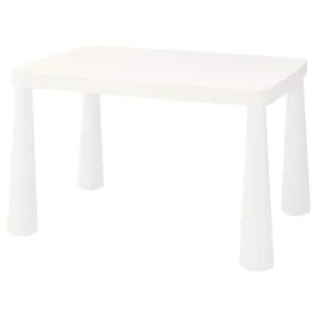 IKEA MAMMUT МАММУТ, стол детский, внутренний / наружный белый, 77x55 см 503.651.77 фото
