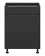 BRW Кухонный шкаф Sole L6 60 см левый черный матовый, черный/черный матовый FM_D1B_60/82_L/B-CA/CAM фото