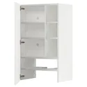 IKEA METOD МЕТОД, навесной шкаф д / вытяжки / полка / дверь, белый / светло-серый, 60x100 см 495.042.21 фото thumb №1
