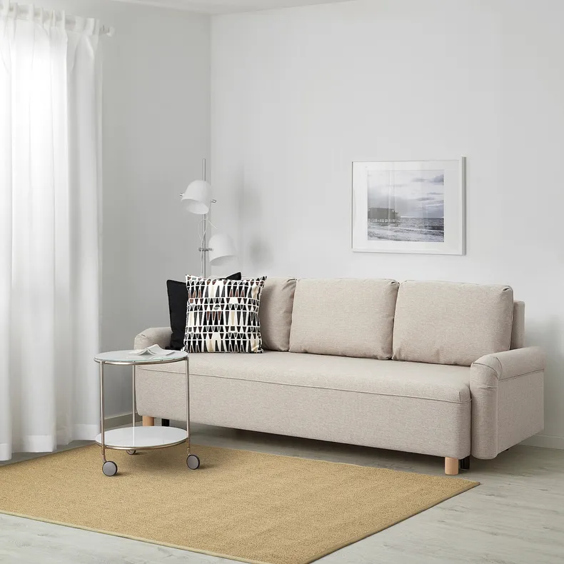 IKEA GRIMHULT ГРІМХУЛЬТ, 3-місний диван-ліжко, бежевий 204.856.33 фото №3