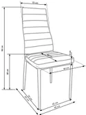 Кухонний стілець HALMAR K292 сірий (1шт=4шт) фото thumb №9