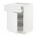IKEA METOD МЕТОД / MAXIMERA МАКСИМЕРА, шкаф д / варочной панели / ящик / 2пр крз, белый / Стенсунд белый, 60x60 см 794.652.75 фото thumb №1