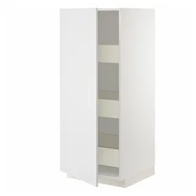 IKEA METOD МЕТОД / MAXIMERA МАКСІМЕРА, висока шафа із шухлядами, білий / стенсундський білий, 60x60x140 см 094.093.44 фото