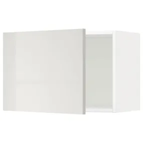 IKEA METOD МЕТОД, навісна шафа, білий / Ringhult світло-сірий, 60x40 см 094.687.48 фото