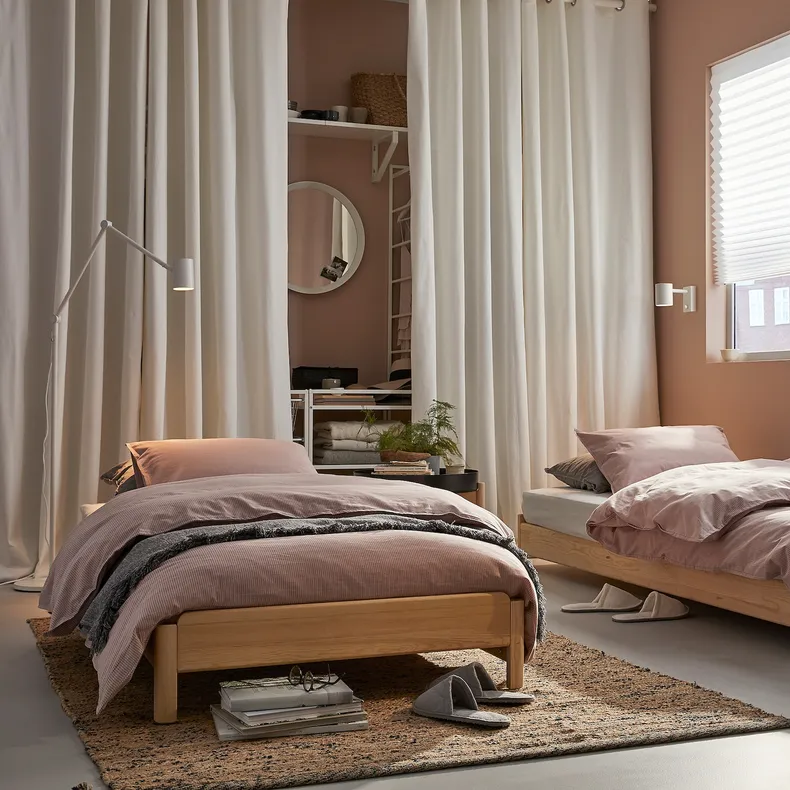 IKEA UTÅKER УТОКЕР, штабельоване ліжко з 2 матрацами, деревина сосни/ваннарейд твердих порід, 80x200 см 894.238.74 фото №4