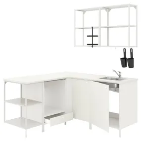 IKEA ENHET ЕНХЕТ, кутова кухня, білий 993.379.27 фото