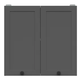 BRW Кухонный верхний шкаф Junona Line 80 см двухдверный графит, белый/графит G2D/80/57-BI/GF фото