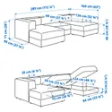 IKEA JÄTTEBO ЄТТЕБУ, 3,5-місн модульн диван з кушетками, з підлокітниками / ТОНЕРУД сірий 494.713.86 фото thumb №8