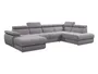 BRW Lizbona III Maxi раскладывающийся угловой диван с ящиками для хранения велюр серый, Solar 80 Silver NA-LIZBONA_III_MAXI-L-G2_B8469E фото