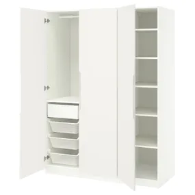 IKEA PAX ПАКС / TONSTAD ТОНСТАД, гардероб, комбінація, білий/кремовий, 150x60x201 см 195.489.81 фото