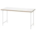 IKEA LAGKAPTEN ЛАГКАПТЕН / SPÄND СПЭНД, письменный стол, белый/антрацит, 140x60 см 295.636.88 фото thumb №1