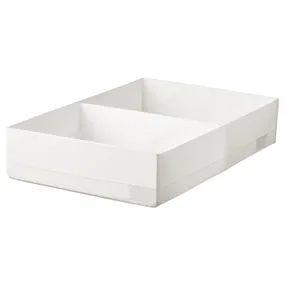 IKEA STUK СТУК, коробка з відділеннями, білий, 34x51x10 см 904.744.38 фото